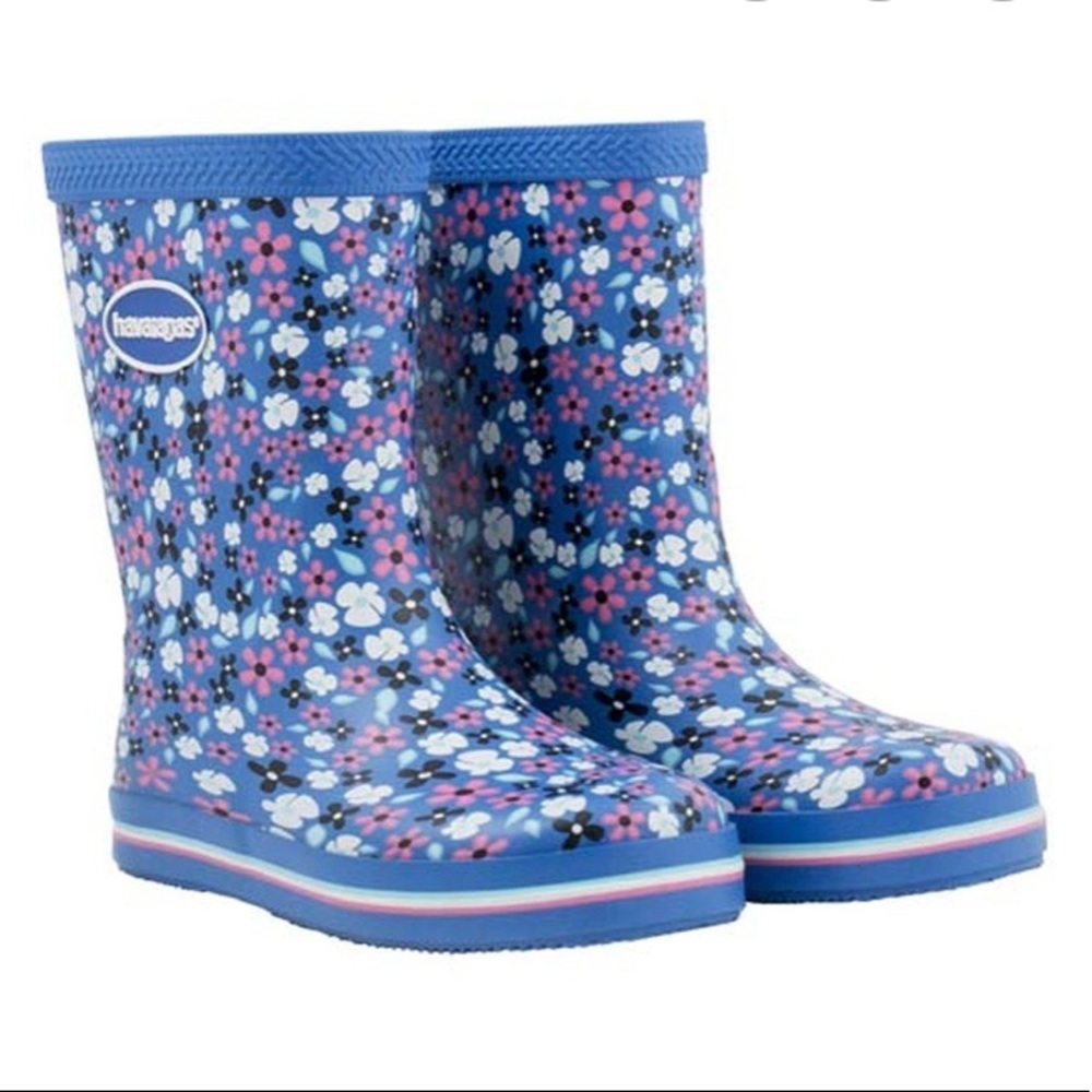 NWOT Havaianas Blue Star Liberty Print Rain Boots